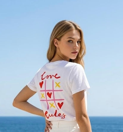 Wit t-shirt met print