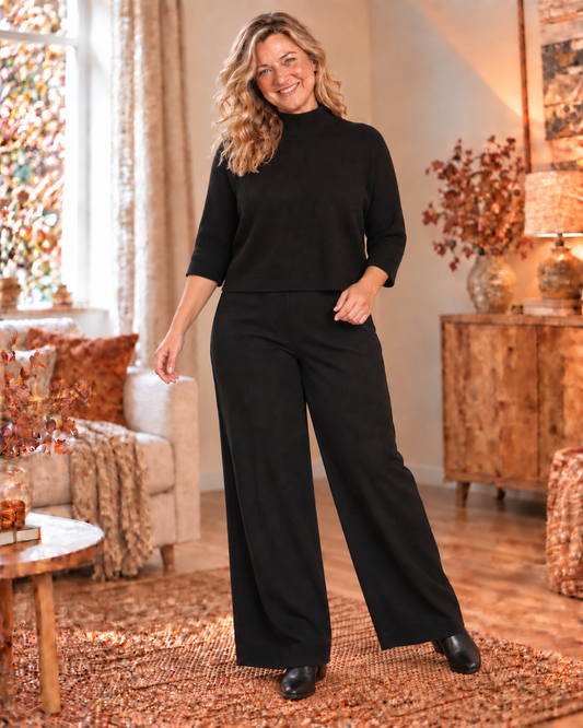 Oversized trui met hoge kraag