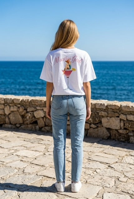 T-shirt print martini girl
